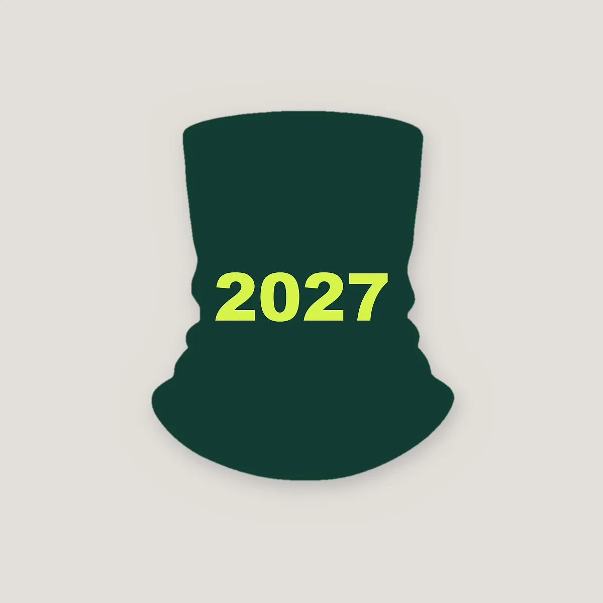 Silhouette of the 2027-edition neck warmer, design still to be revealed