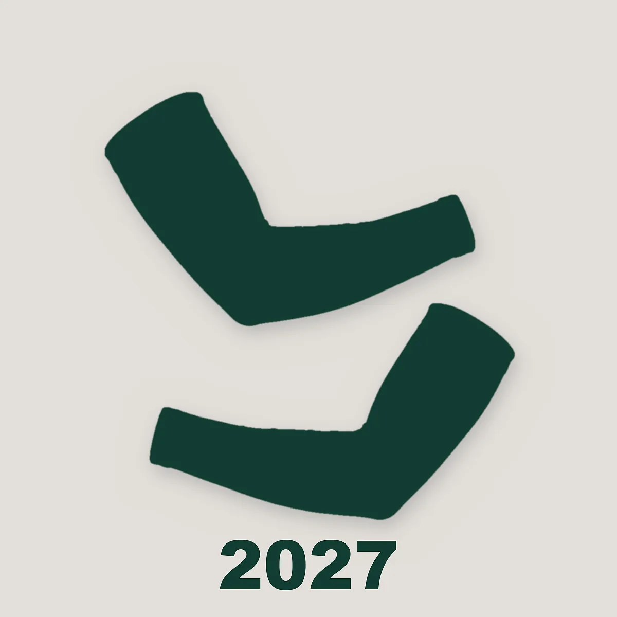 Silhouette of the 2027-edition arm warmers, design still to be revealed