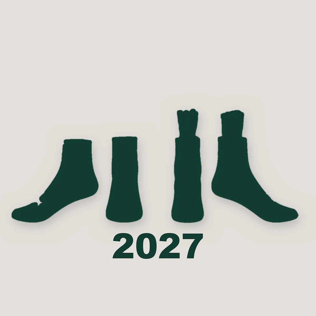 Silhouette of the 2027-edition socks, design still to be revealed